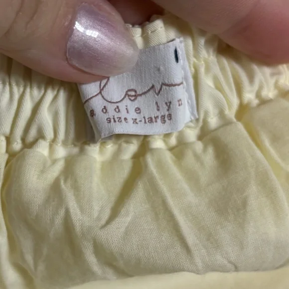 Love Addie Lyn 100% Cotton Sleeveless Elastic Back Butter Yellow Mini Dress - Picture 5 of 6